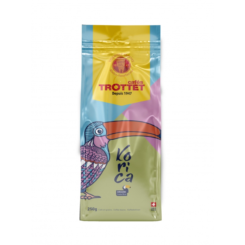 Korica Costa Rica Kaffeebohnen 250G Cafés Trottet