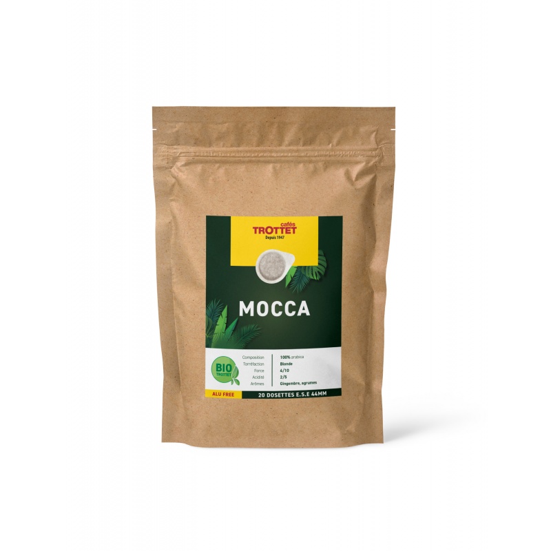 Mocca Bio Dosettes en papier E.S.E. 44mm 20 pods