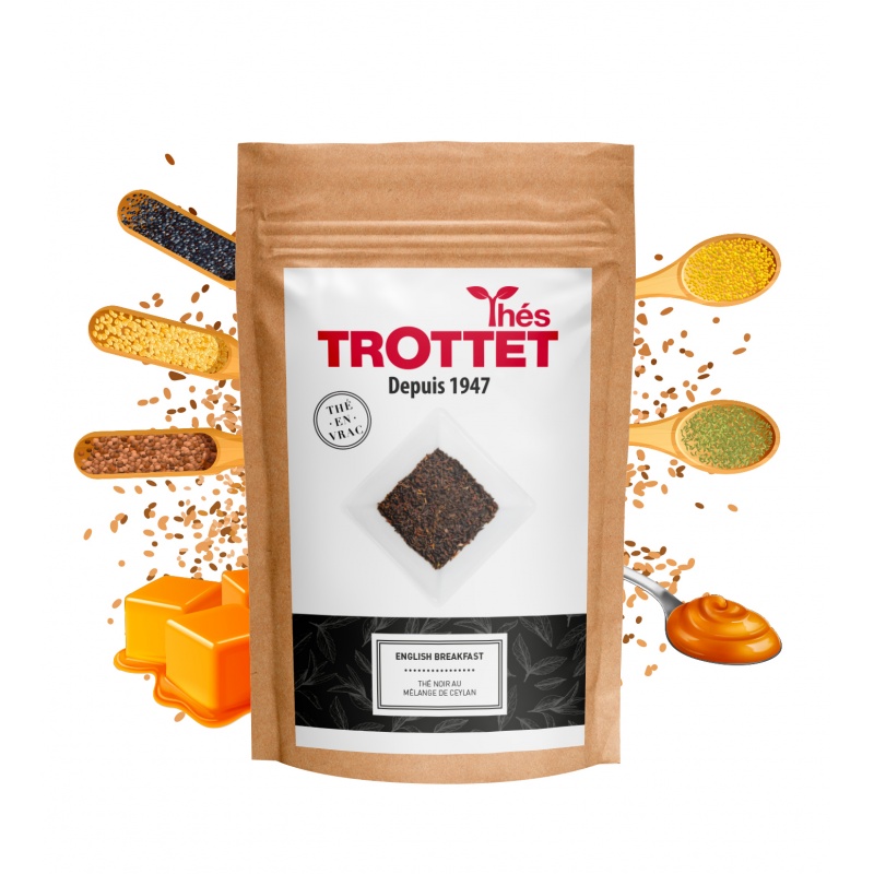 Tea English Breakfast loose tea 100G - Cafés Trottet